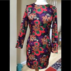 Veronica Beard Floral long sleeve Sheath 10
